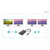 i-tec USB-C Dual 4K/60Hz (single 8K/30Hz) HDMI video adapteris