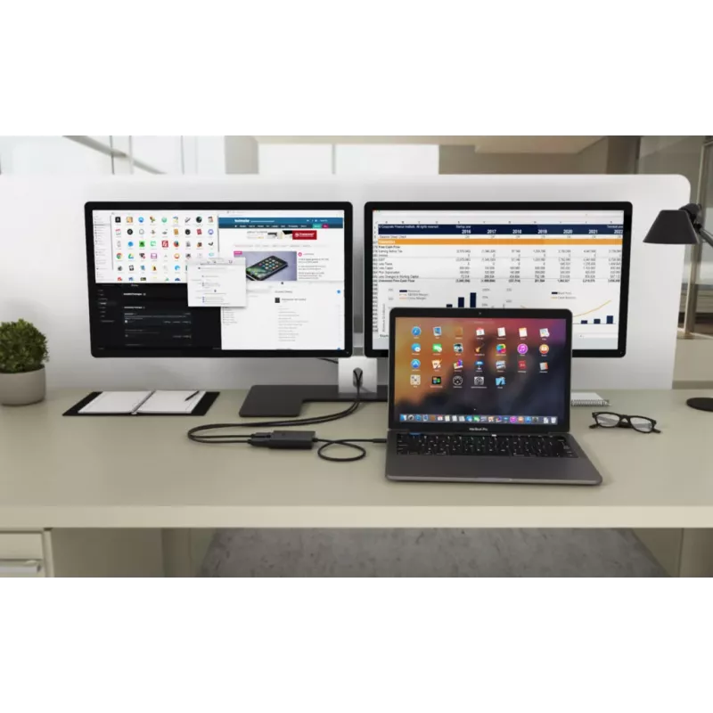 i-tec USB-C Dual 4K/60Hz (single 8K/30Hz) HDMI video adapteris
