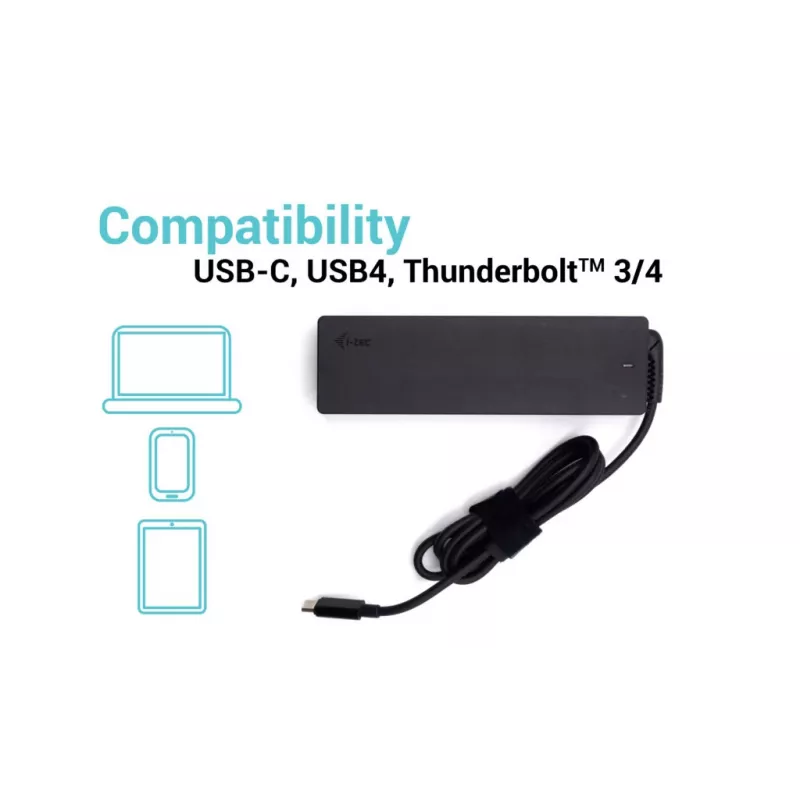 Universālais lādētājs i-tec USB-C PD 3.0 100W iekštelpām melns