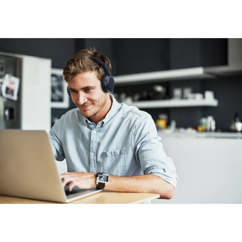 Bezvadu austiņas JVC HA-S36W-A-U — Bluetooth 5.2, 35 h darbības laiks, iebūvēts mikrofons, zila