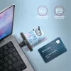 Axagon CRE-SMPC USB-C viedkartes/ID kartes PocketReader viedkaršu lasītājs iekštelpām USB Type-C melns