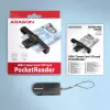 Axagon CRE-SMPC USB-C viedkartes/ID kartes PocketReader viedkaršu lasītājs iekštelpām USB Type-C melns