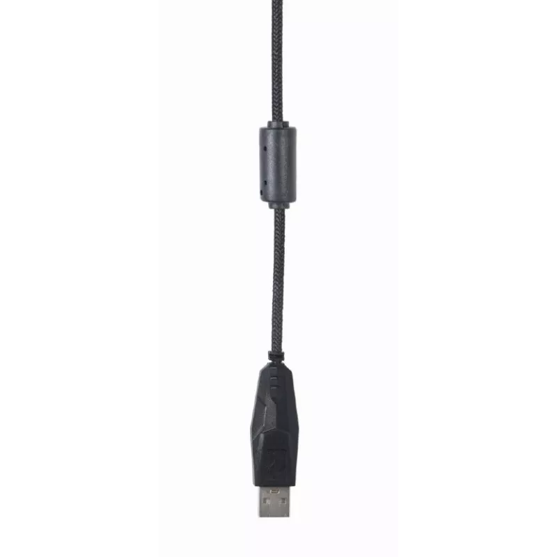 Vadu USB spēļu pele GEMBIRD MUS-UL-02 — universāla, 2400 DPI, 6 pogas, melna