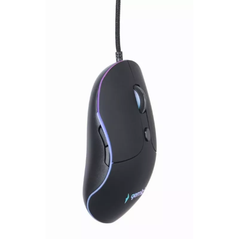 Vadu USB spēļu pele GEMBIRD MUS-UL-02 — universāla, 2400 DPI, 6 pogas, melna
