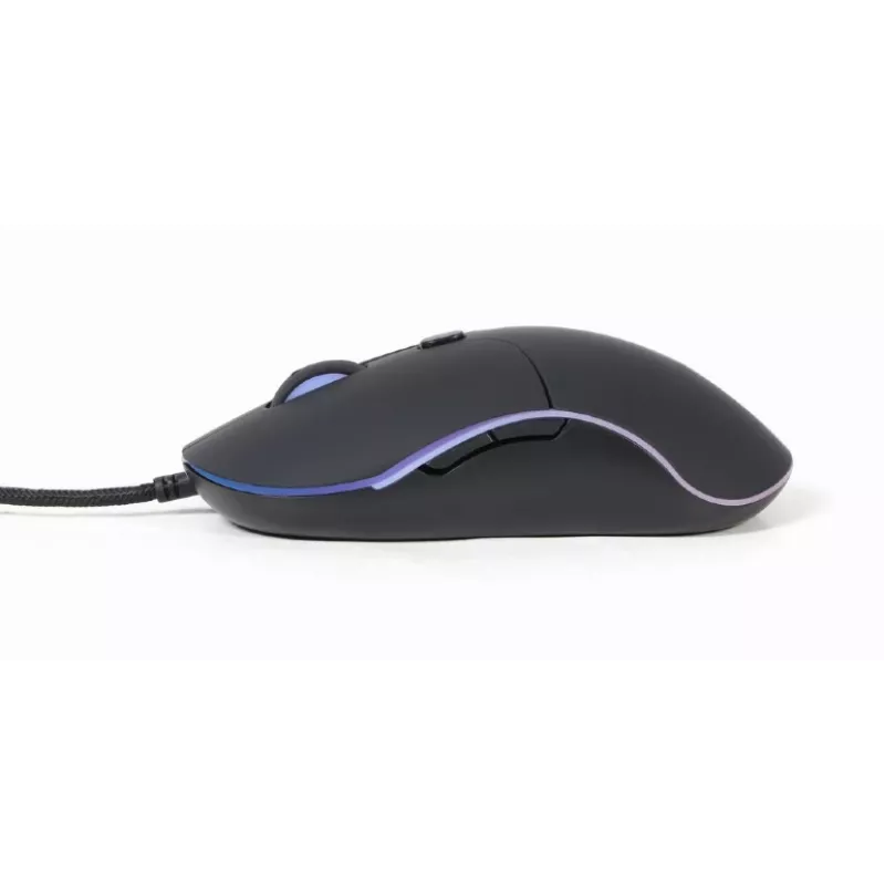 Vadu USB spēļu pele GEMBIRD MUS-UL-02 — universāla, 2400 DPI, 6 pogas, melna