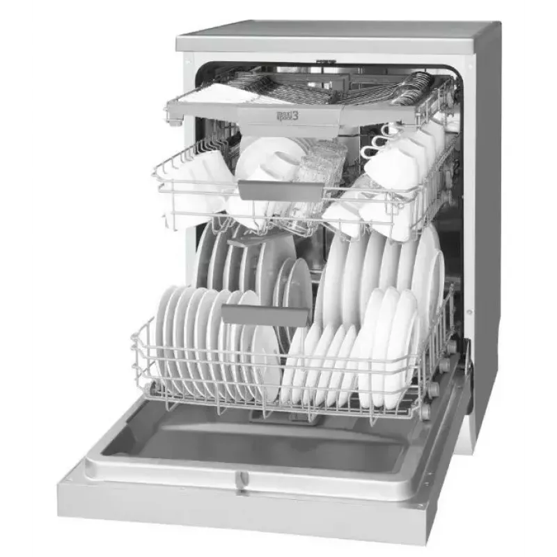 Brīvstāvoša trauku mazgājamā mašīna AMICA DFM64C7EOQIH, 14 galda klājumu vietām, Inox, 47 dB, Energoefektivitātes klase C