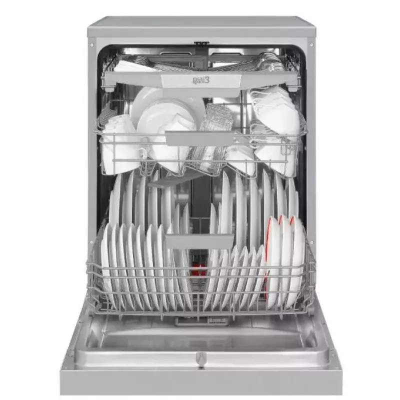 Brīvstāvoša trauku mazgājamā mašīna AMICA DFM64C7EOQIH, 14 galda klājumu vietām, Inox, 47 dB, Energoefektivitātes klase C