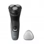 Philips Shaver 1000 Series S1142/00 Elektriskais skuveklis, Rotācijas skuveklis, Melns, Pelēks, PowerCut asmens sistēma, SH30, 2 gadi, Baterija