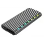 SSD korpuss GEMBIRD EE2280-U3C-03 melns vienam M.2 diskdzinim, USB 3.2 Gen 2 (10 Gbit/s), USB Type-C, alumīnijs