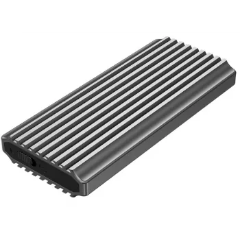 SSD korpuss GEMBIRD EE2280-U3C-03 melns vienam M.2 diskdzinim, USB 3.2 Gen 2 (10 Gbit/s), USB Type-C, alumīnijs