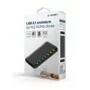 SSD korpuss GEMBIRD EE2280-U3C-03 melns vienam M.2 diskdzinim, USB 3.2 Gen 2 (10 Gbit/s), USB Type-C, alumīnijs