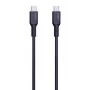 AUKEY USB uzlādes kabelis - 1x USB Type-C uz 1x USB Type-C - PD 100W 5A - 1m Melns (Silikons)