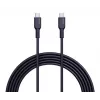 AUKEY USB uzlādes kabelis - 1x USB Type-C uz 1x USB Type-C - PD 100W 5A - 1m Melns (Silikons)