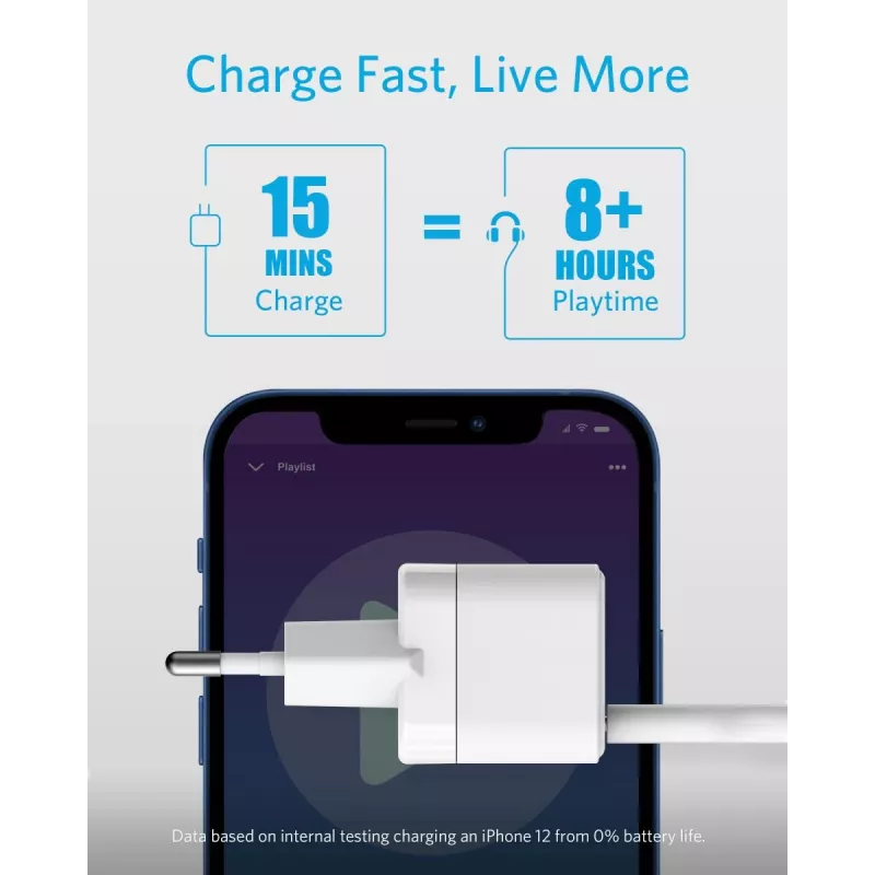 Lādētājs Anker PowerPort III Universal balta AC Ātra uzlāde Iekštelpām