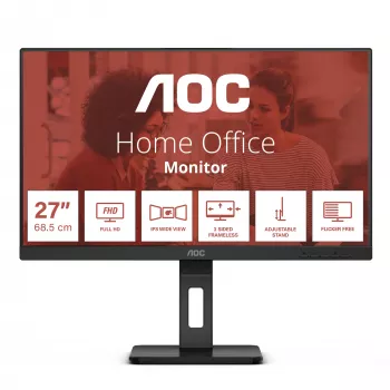 AOC E3 27E3QAF datora monitors 68,6 cm (27 colli) 1920 x 1080 pikseļi Full HD LED Melns