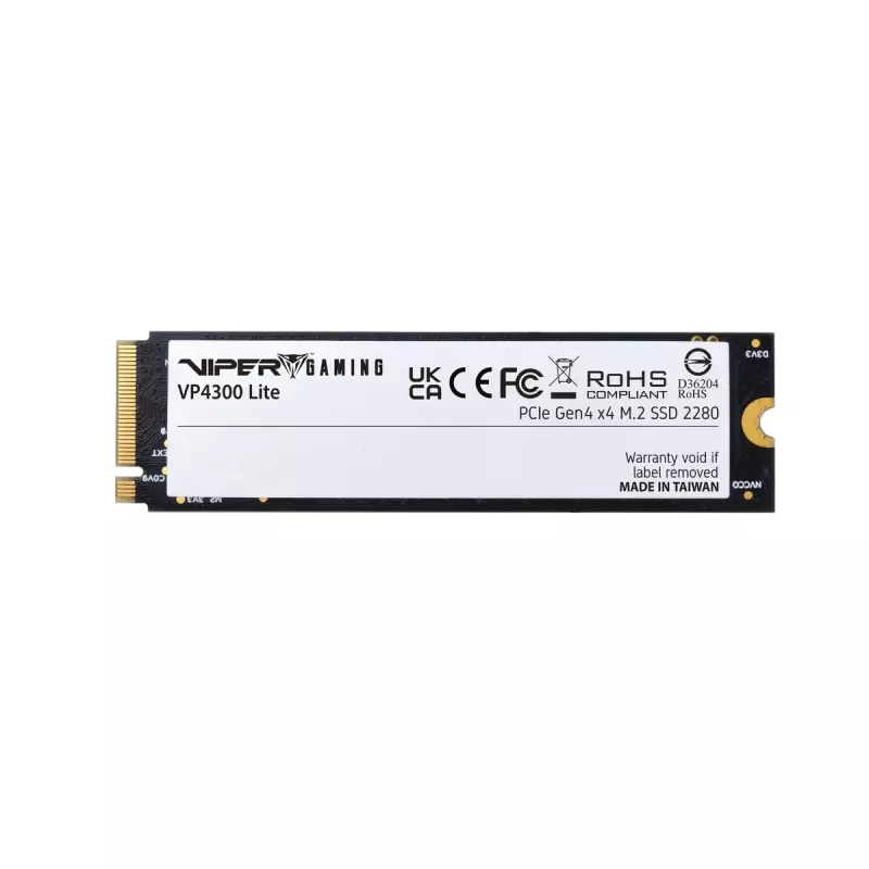 M.2 2280 NVMe SSD PATRIOT VP4300 Lite 4 TB, PCIe 4.0 x4, lasīšana 7400 MB/s, rakstīšana 6000 MB/s, NVMe 2.0