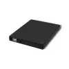 Ārējais DVD-RW optiskais diskdzinis Qoltec 51858, USB 2.0 un eSATA, ielādēšana ar paplāti, melns, 24x CD / 8x DVD