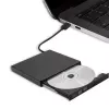 Ārējais DVD-RW optiskais diskdzinis Qoltec 51858, USB 2.0 un eSATA, ielādēšana ar paplāti, melns, 24x CD / 8x DVD