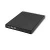 Ārējais DVD-RW optiskais diskdzinis Qoltec 51858, USB 2.0 un eSATA, ielādēšana ar paplāti, melns, 24x CD / 8x DVD