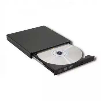 Ārējais DVD-RW optiskais diskdzinis Qoltec 51858, USB 2.0 un eSATA, ielādēšana ar paplāti, melns, 24x CD / 8x DVD