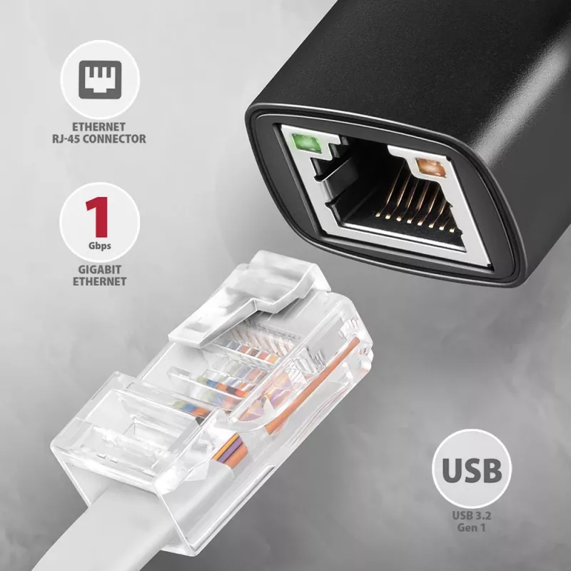 Axagon ADE-ARC USB-C 3.2 Gen 1 - Gigabit Ethernet adapteris, Realtek 8153