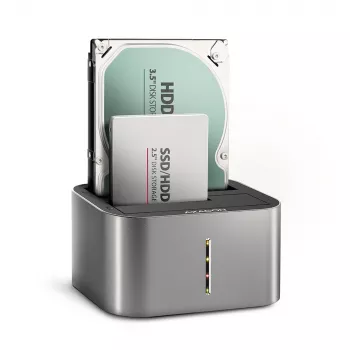 Axagon ADSA-DC SuperSpeed USB DUAL 2,5 collu/3,5 collu HDD/SSD DUAL dokstacija