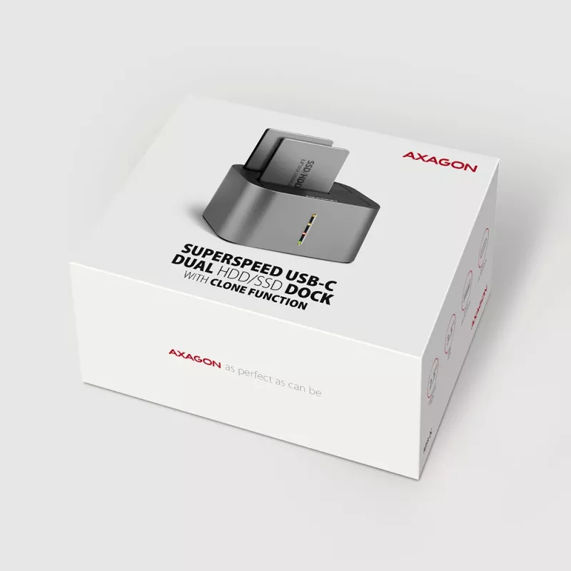 Axagon ADSA-DC SuperSpeed USB DUAL 2,5 collu/3,5 collu HDD/SSD DUAL dokstacija