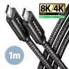 USB kabelis Axagon BUCM4X-CM10AB USB4 Gen 3x2 1m Melns