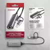 Axagon ADE-TXCA USB-C + USB-A 3.2 Gen 1 - Gigabit Ethernet adapteris, Asix AX88179