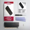 Axagon PCEM2-XS PCIe x16 - M.2 NVMe M-key slota adapteris ar pasīvu alumīnija radiatoru
