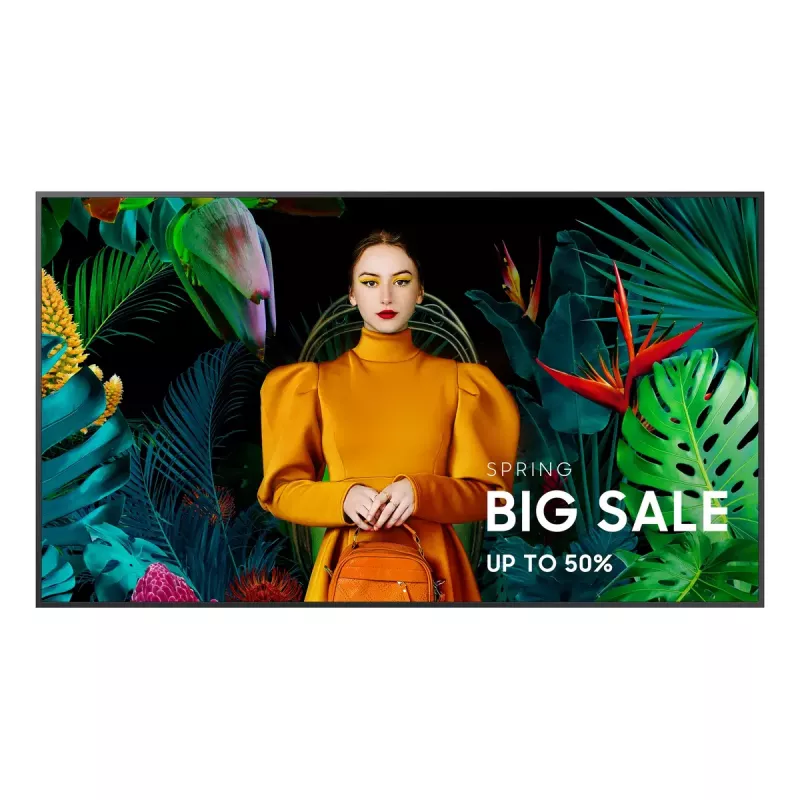Samsung QH50C Digitālā izkārtne plakans panelis 127 cm (50 collas) LCD Wi-Fi 700 cd/m² 4K Ultra HD Melns Iebūvēts procesors Tizen 24/7