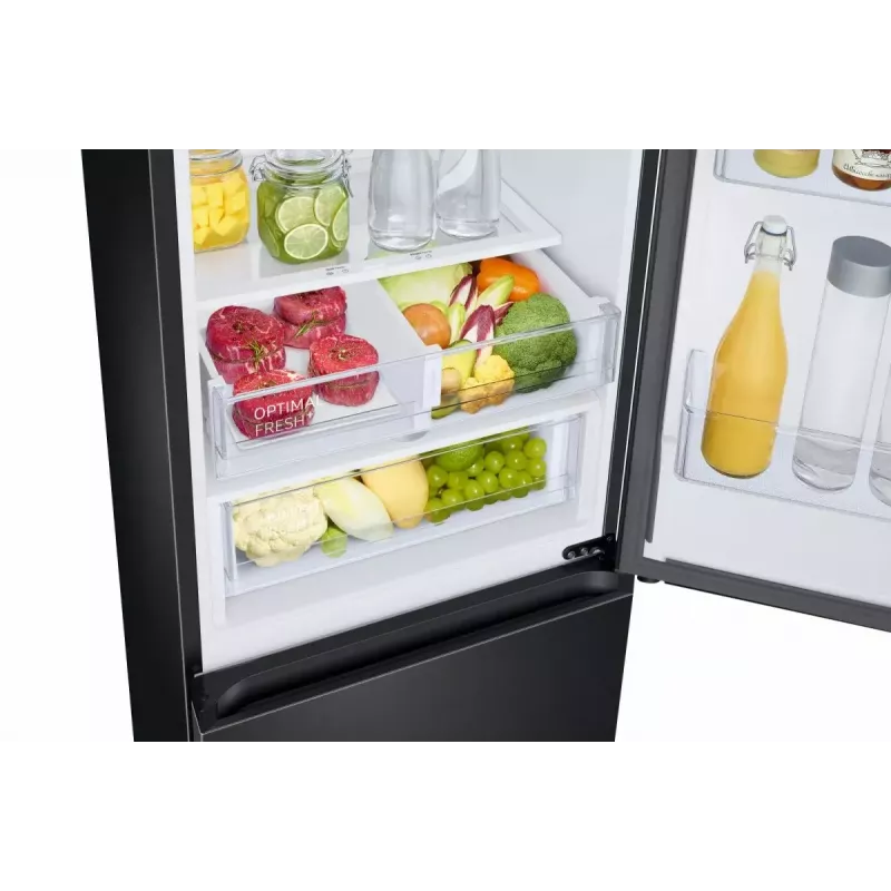 Ledusskapis ar saldētavu Samsung RB34C675EBN 350L, energoefektivitātes klase E