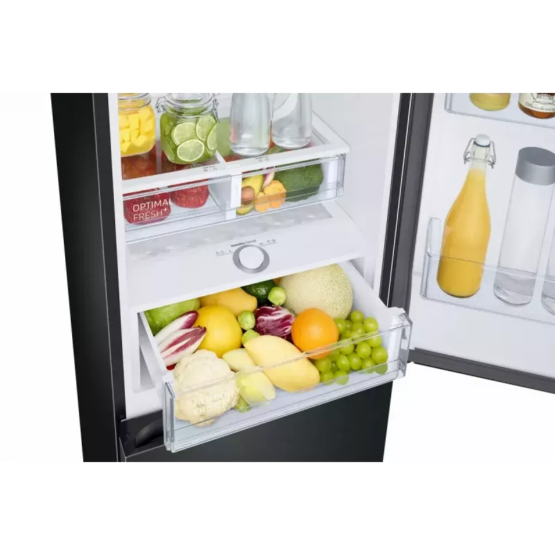 Ledusskapis ar saldētavu Samsung RB34C675EBN 350L, energoefektivitātes klase E