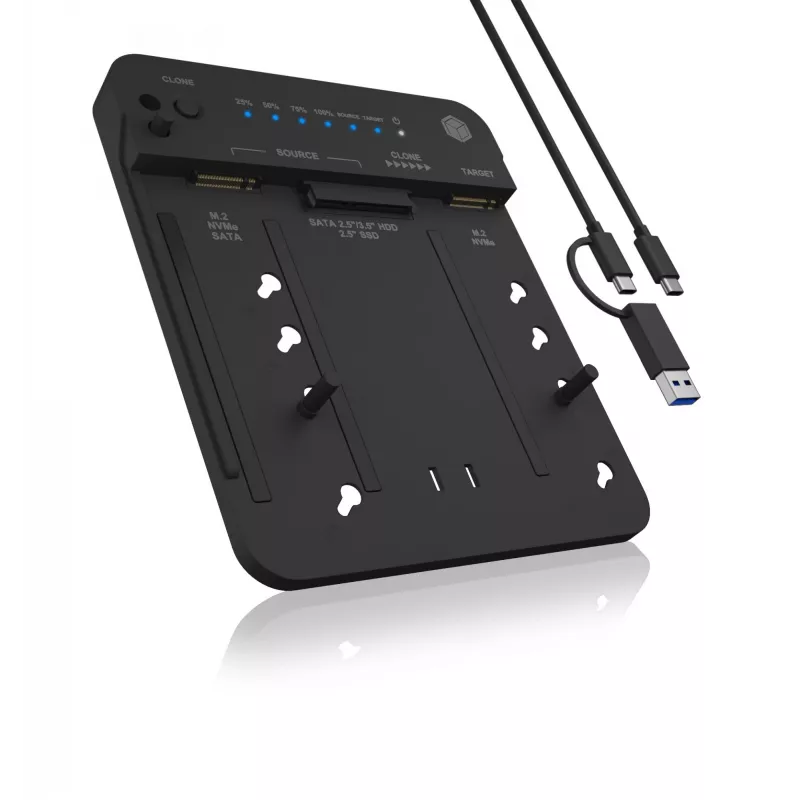 ICY BOX IB-2913MCL-C31 USB 3.2 Gen 2 (3.1 Gen 2) Type-C Melns