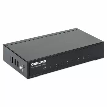Intellinet 8 portu gigabitu Ethernet komutators, galda izmērs, metāla korpuss, IEEE 802.3az (energoefektīvs Ethernet)