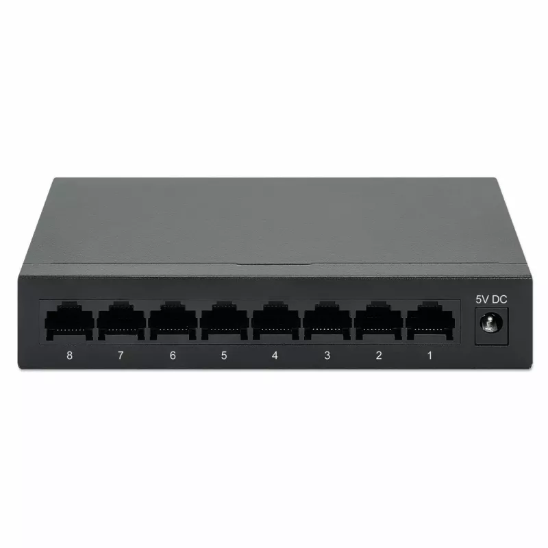 Intellinet 8 portu gigabitu Ethernet komutators, galda izmērs, metāla korpuss, IEEE 802.3az (energoefektīvs Ethernet)