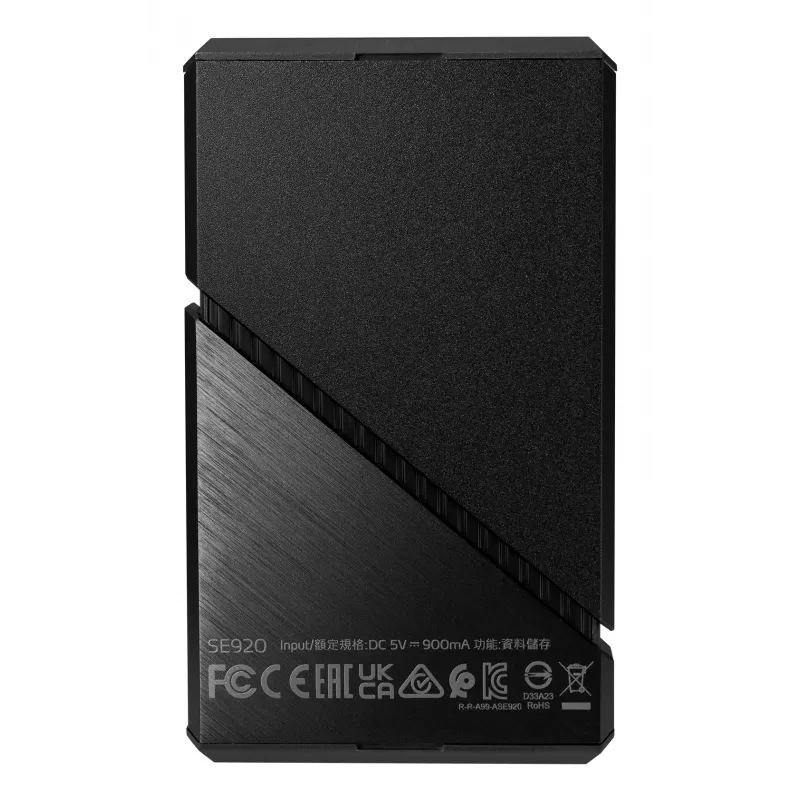 ADATA SE920 Thunderbolt tehnoloģija 1 TB USB Type-C 3.2 Gen 2 (3.1 Gen 2) Melns