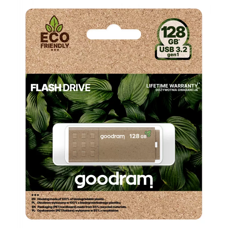 USB zibatmiņa GOODRAM UME3 128 GB USB Type-A 3.2 Gen 1 (lasīšana 60 MB/s, rakstīšana 20 MB/s, bronza)