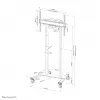 Neomounts FL55-875WH1 TV ratiņi 55-100 collas - motorizēti - TÜV