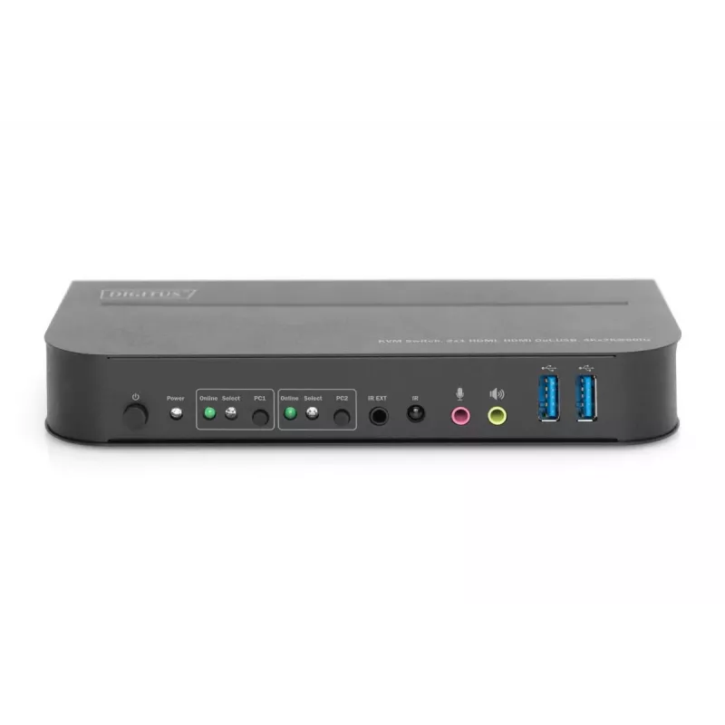 DIGITUS KVM slēdzis - 2x1 HDMI, HDMI izeja, USB, 4Kx2K@60Hz