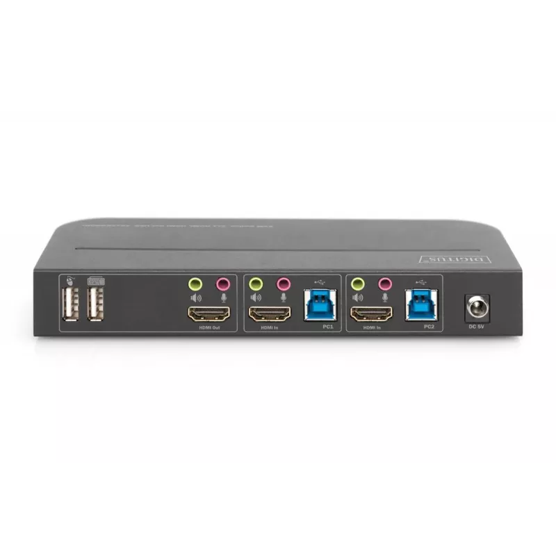 DIGITUS KVM slēdzis - 2x1 HDMI, HDMI izeja, USB, 4Kx2K@60Hz