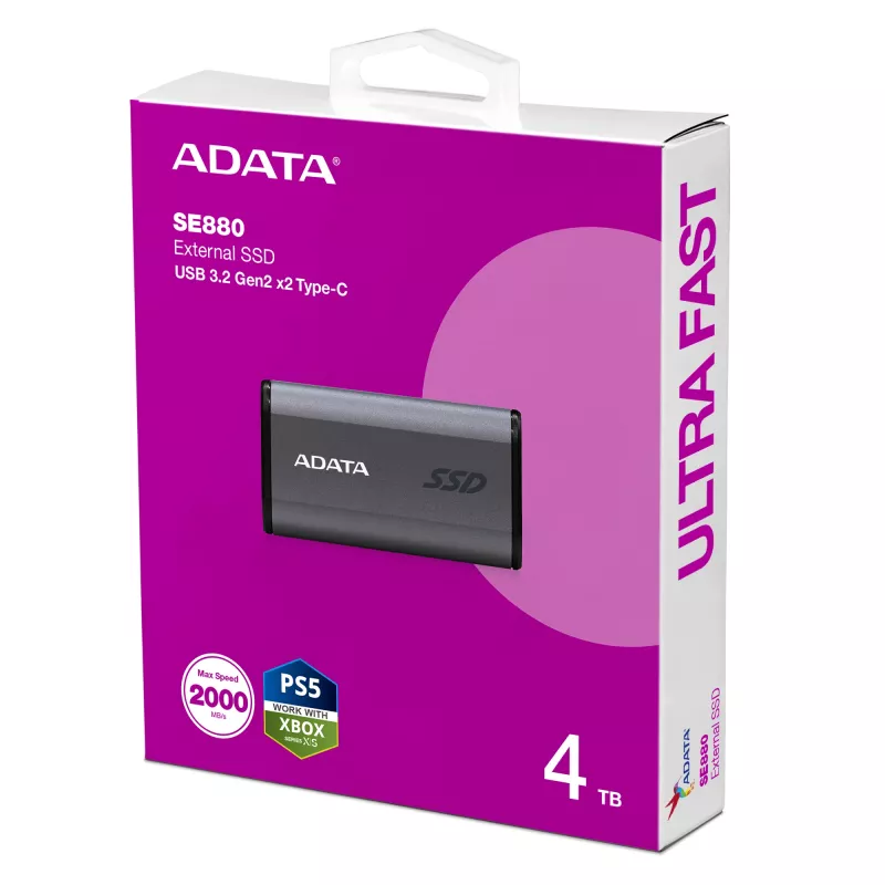 SSD disks ADATA 4 TB USB Type-C USB 3.2 Gen 2x2 Elite SE880