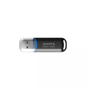 USB zibatmiņa ADATA C906 64 GB USB Type-A 2.0, melna, ar aizsargvāciņu savienotājam