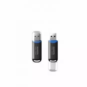 USB zibatmiņa ADATA C906 64 GB USB Type-A 2.0, melna, ar aizsargvāciņu savienotājam