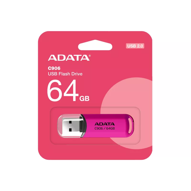 ADATA AC906-64G-RPP USB zibatmiņa 64 GB USB Type-A 2.0 Rozā