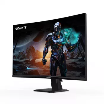 GIGABYTE GS27FC 27 collu FHD izliekts spēļu monitors - 1920 x 1080, 180 Hz, 1 ms, 250 cd/m², FreeSync Premium, HDR Ready, HDMI 2.0, DisplayPort 1.4