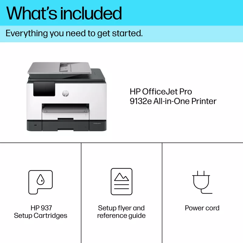 HP OfficeJet Pro 9132e bezvadu daudzfunkciju krāsu printeris, Instant Ink; abpusējā drukāšana