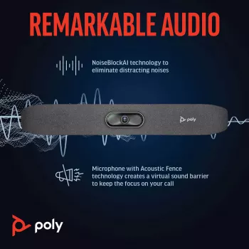 HP Poly Studio R30 USB Video Bar, Vjetnama, 0 - 40 °C, 15 - 80%, 0 - 3000 m, Windows 8, Windows 8.1, Windows 10, Windows 11, Mac OS X 10.10 Yosemite, MacOS