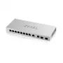 Zyxel XGS1010-12-ZZ0102F tīkla slēdzis Nepārvaldāms Gigabit Ethernet (10/100/1000) Pelēks