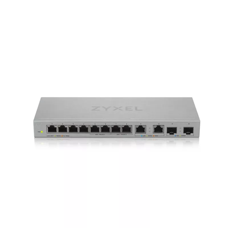 Zyxel XGS1010-12-ZZ0102F tīkla slēdzis Nepārvaldāms Gigabit Ethernet (10/100/1000) Pelēks